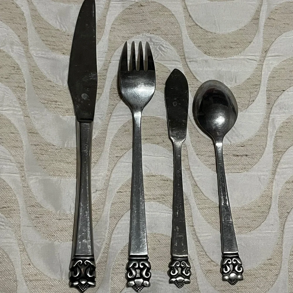 Stanley Roberts Vintage Roget Stainless Japan Flatware‎ Set 4 Silverware Cutlery